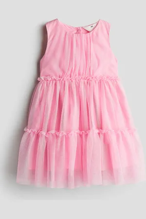 H&M Tüllkleid mit Volantbesatz - Pink