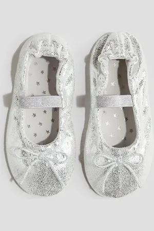 H&M Schimmernde Ballettschuhe - Silbre