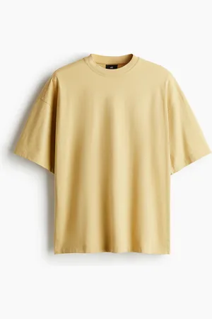 H&M T-Shirt in Oversized Fit - Gelb
