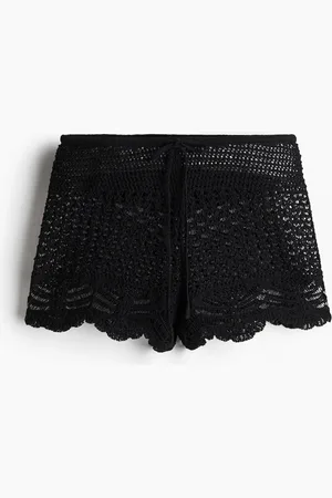 H&M Strandshorts im Häkellook - Schwarz