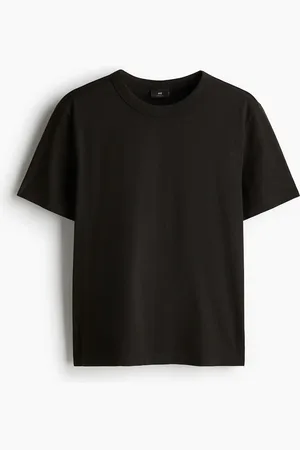 H&M T-Shirt in Regular Fit - Schwarz