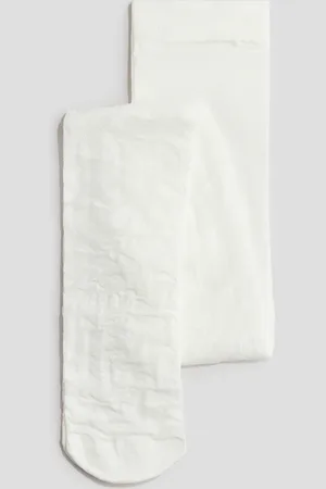 H&M Spitzenstrumpfhose - Weiß