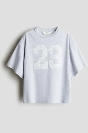 H&M T-Shirt mit Textmotiv - Grau
