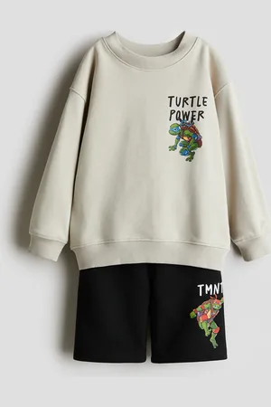 H&M 2-teiliges Sweatshirt-Set mit Print - Beige