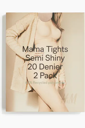 H&M MAMA 2-Pack Strumpfhosen 20den - Beige