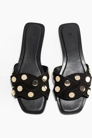 H&M Sandalen mit Flechtriemen - Schwarz