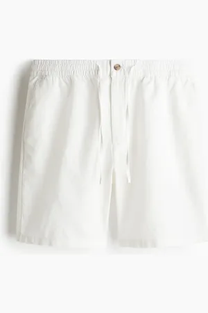H&M Shorts aus Leinenmix in Regular Fit - Weiß