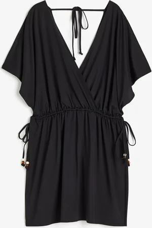H&M Strandkleid mit V-Ausschnitt - Schwarz