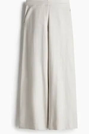 H&M Weite Hose aus Leinenmix - Braun