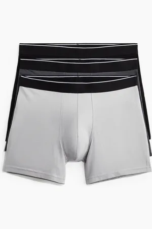 H&M 3er-Pack Halblange Trunks mit Lycra® - Grau