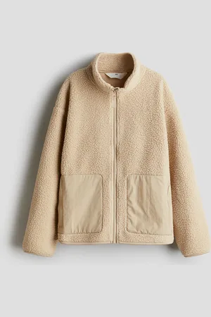 H&M Jacke aus Teddyfleece - Beige