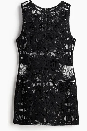 H&M Strandkleid im Häkellook - Schwarz