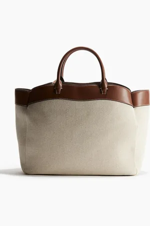 H&M Canvas-Shopper - Weiß