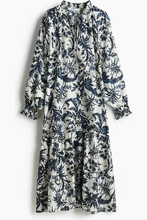 H&M Kleid mit Volantkragen - Weiß