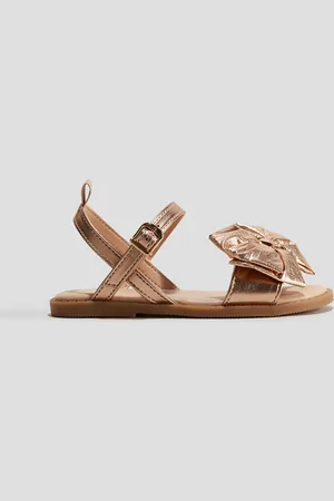 H&M Sandalen mit Metallic-Glanz - Braun
