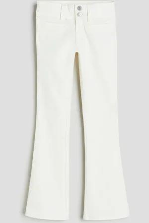 H&M Twillhose mit Bootcut Leg - Weiß