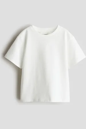 H&M T-Shirt aus Pima-Baumwolle in Loose Fit - Weiß