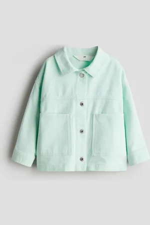 H&M Oversized Jacke aus Baumwolltwill - Grün