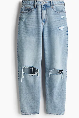 H&M Barrel High Jeans - Blau