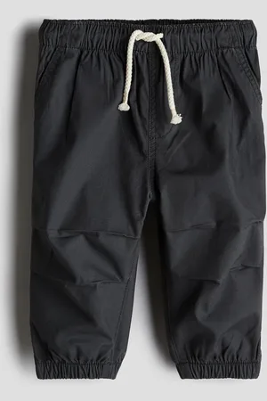 H&M Joggpants aus Baumwollpopeline - Grau