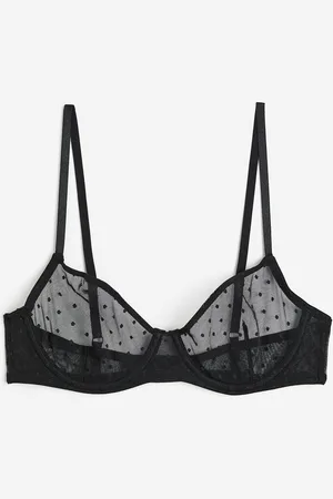 H&M Unwattierter Bügel-BH aus Mesh - Schwarz