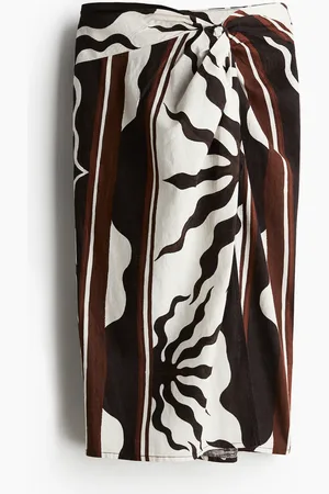 H&M Rock aus Leinenmischung mit Twistdetail - Braun