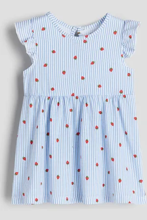H&M Jerseykleid mit Volants - Blau