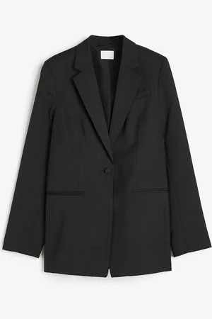 H&M Einreihiger Blazer - Schwarz