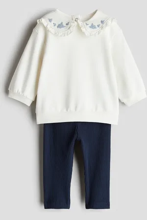 H&M 2-teiliges Set mit Shirt und Leggings - Weiß