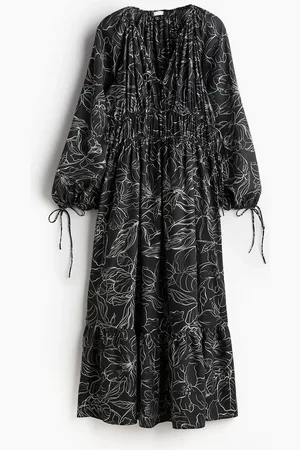 H&M Kleid mit Kordelzügen - Schwarz