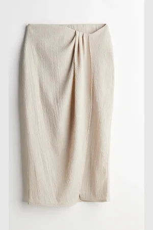 H&M Wickelrock aus strukturiertem Strick - Beige