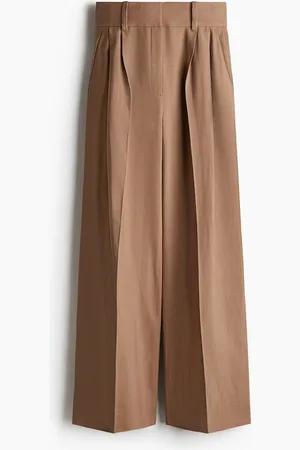 H&M Weite Hose aus Leinenmix - Braun