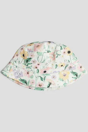 H&M Bedruckter Bucket Hat aus Twill - Weiß