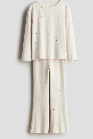 H&M Zweiteiler aus gerippter Baumwolle - Beige