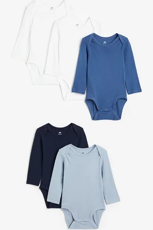 H&M 5er-Pack Bodys - Blau