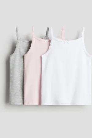 H&M 3er-Pack Jerseytops - Weiß