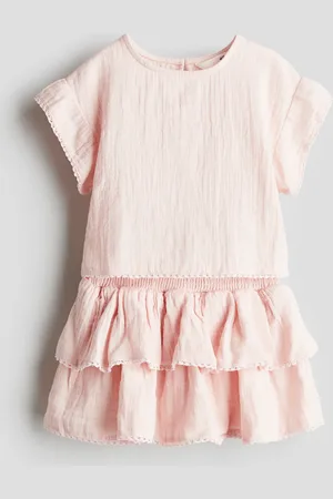 H&M Zweiteiler aus Baumwollmusselin - Pink