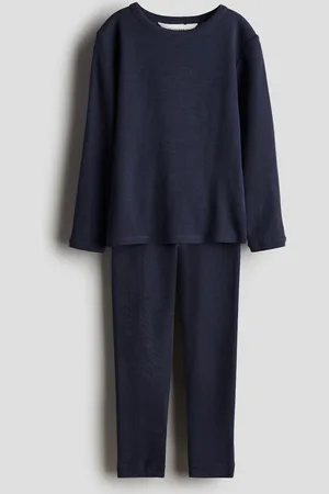 H&M 2-teiliges Unterzieh-Set aus Wolljersey - Blau