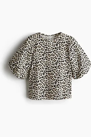 H&M Shirt mit Ballonärmeln - Beige