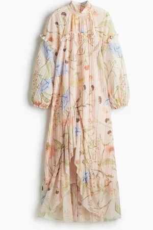 H&M Maxikleid mit Volants - Orange