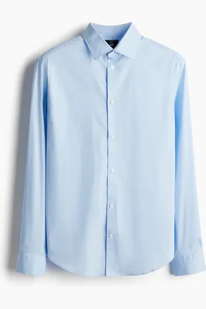H&M Stretchiges Hemd in Slim Fit - Blau