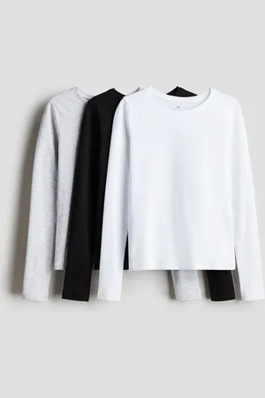 H&M 3er-Pack Jerseyshirts - Weiß