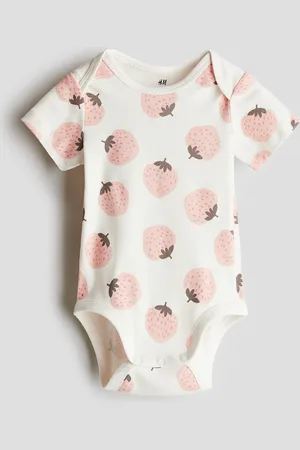 H&M Bedruckter Body mit Kreuzverschluss - Pink