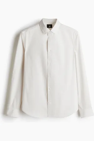 H&M Easy-Iron-Hemd in Slim Fit - Braun
