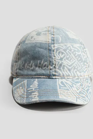 H&M Bedruckte Denimcap - Blau