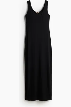 H&M Langes Jerseykleid - Schwarz
