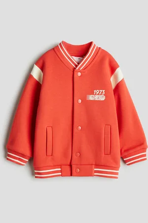 H&M Oversized Baseballjacke aus Sweatstoff - Rot