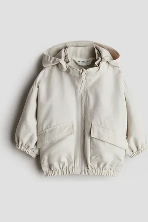 H&M Oversized Windjacke aus Leinenmix - Beige