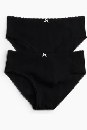 H&M 2er-Pack Hipster aus Pointelle - Schwarz