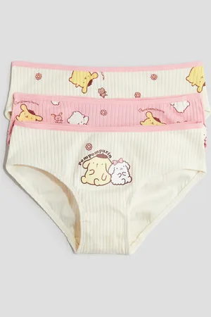 H&M 3er-Pack Bedruckte Baumwollslips - Gelb